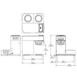 BUNN® BUNN 13300.0003: Pourover Coffee Brewer W/ 3 Lower Warmers SST -Beverage Shop 13300.9997 vp17a 3 fig4 sht2 i 3