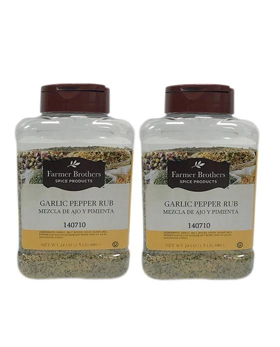 Farmer Brothers Garlic Pepper Rub (2 Bottles/1.5 Lb Ea.) 1 Farmer Brothers Garlic Pepper Rub (2 Bottles/1.5 Lb Ea.)