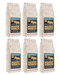 Harry & David Maple Vanilla Moose Munch Gourmet Coffee 6 Bags (12 Oz Each)