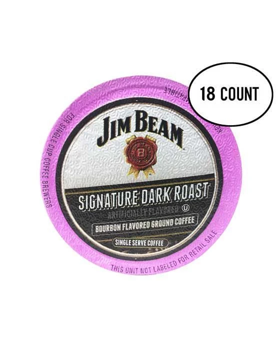 Jim Beam Dark Roast Bourbon Flavored Single Serve Cups, 18 Cups 1 Jim Beam Dark Roast Bourbon Flavored Single Serve Cups, 18 Cups
