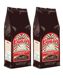 Kahlua Peppermint Mocha Gourmet Ground Coffee (2 Bags/12 Oz)