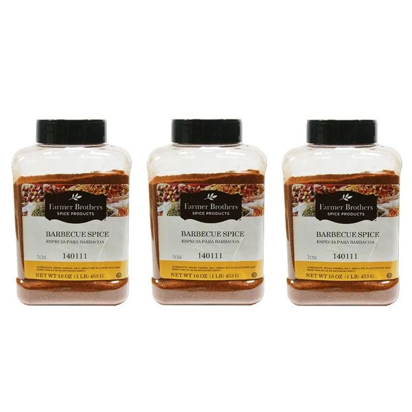 Farmer Brothers Barbecue Spice, Blend (3 Bottle/1 Lb Each) 1 Farmer Brothers Barbecue Spice, Blend (3 Bottle/1 Lb Each)