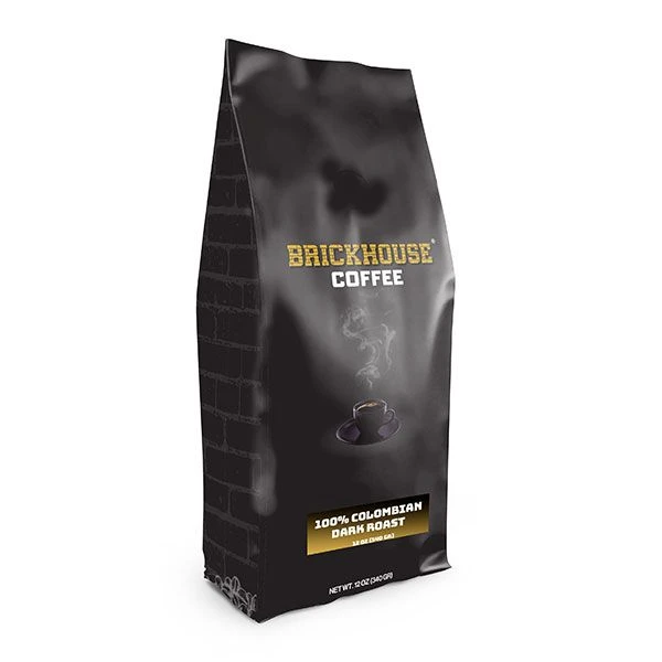 Brickhouse Ground Coffee, BRICKHOUSE Blend: 100% Colombian Dark Roast, 12oz Bag 1 Brickhouse Ground Coffee, BRICKHOUSE Blend: 100% Colombian Dark Roast, 12oz Bag