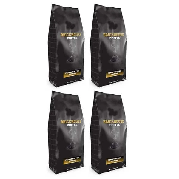 Brickhouse Ground Coffee, Peanut Butter Banana, 4/12 Oz Bags 1 Brickhouse Ground Coffee, Peanut Butter Banana, 4/12 Oz Bags