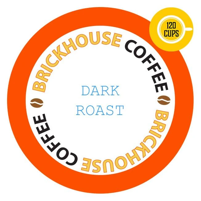 Brickhouse Single Serve Coffee, Dark Roast, 120 Count 1 Brickhouse Single Serve Coffee, Dark Roast, 120 Count