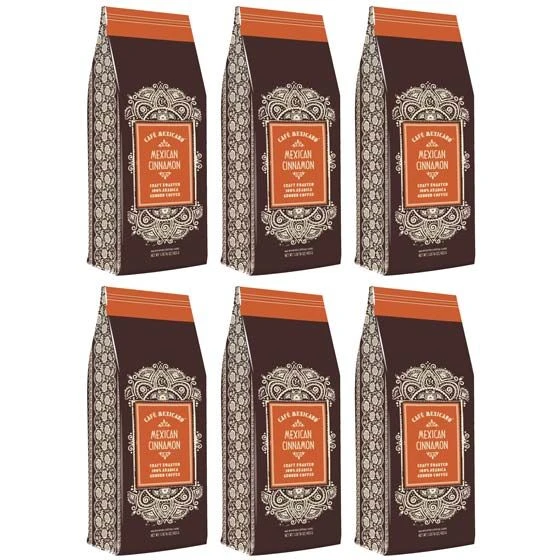 Cafe Mexicano Ground Coffee, Mexican Cinnamon, 1 Lb Bag (6 Pack) 1 Cafe Mexicano Ground Coffee, Mexican Cinnamon, 1 Lb Bag (6 Pack)