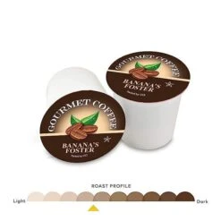 Caffe Noir Gourmet Coffee Bananas Foster, Single Serve Beverage Cups, 6 Box 12 Count Each -Beverage Shop caffenoirbananasfoster 1