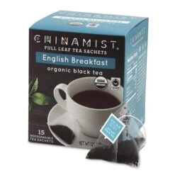 China Mist - English Breakfast Organic Black Full Leaf Tea Sachet, 2 Boxes 15 Count Each - Biodegradable And Individually Wrapped 7 China Mist - English Breakfast Organic Black Full Leaf Tea Sachet, 2 Boxes 15 Count Each - Biodegradable And Individually Wrapped -Beverage Shop china mist english breakfast organic black full leaf tea sachet 15 cnt 1box 1