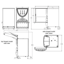 BUNN® Bunn 37000.0022 IMIX-5 BLK HW Powdered Cappuccino Dispenser With Top Hinged Door And Hot Water Faucet - 5 Hoppers -Beverage Shop d51 3 1