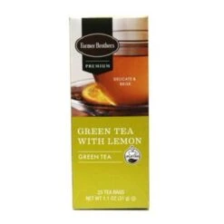 Farmer Brothers Premium Green Tea With Lemon, 6/25 Ct Tea Boxes -Beverage Shop fblemontea1 2