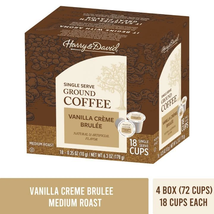 Harry & David Vanilla Creme Brulee Single Serve Coffee, 4/18 Count 2 Harry & David Vanilla Creme Brulee Single Serve Coffee, 4/18 Count - Image 2