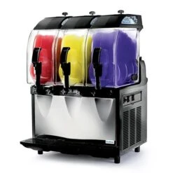Crathco I-PRO 3M (1206-004) Black 24" Countertop Triple 2.9 Gallon Granita / Slushy / Frozen Beverage Dispenser With Mechanical Controls, 115V