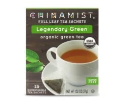 China Mist - Legendary Green Organic Black Full Leaf Tea Sachet, 2 Boxes 15 Count - Biodegradable And Individually Wrapped -Beverage Shop legendarygreen teasachet packet 1