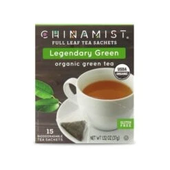 China Mist - Legendary Green Organic Black Full Leaf Tea Sachet, 15 Count Box 5 China Mist - Legendary Green Organic Black Full Leaf Tea Sachet, 15 Count Box -Beverage Shop legendarygreen teasachet packet 1 2