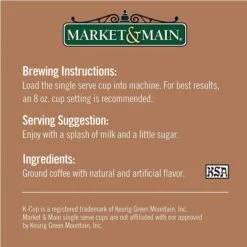 Market & Main Chocolate Peanut Butter Single Serve Coffee Cups, 6 Box (72 Cups) -Beverage Shop market main chocolate peanut butter cup coffee single serve cups 12cups5