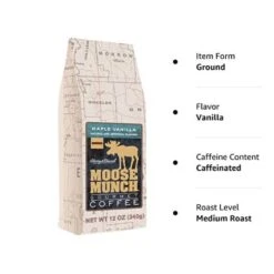 Harry & David Maple Vanilla Moose Munch Gourmet Coffee 4 Bags -Beverage Shop mm 1