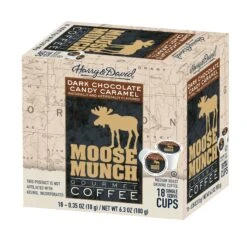 Moose Munch Northwest, Dark Chocolate Caramel, Milk Chocolate Caramel, MapleVanilla 4/18 Ct 8 Moose Munch Northwest, Dark Chocolate Caramel, Milk Chocolate Caramel, MapleVanilla 4/18 Ct -Beverage Shop moosemunchdarkchococaramel 2