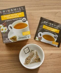 China Mist - Organic Sweet Herbs With Chamomile Herbal Tea Sachets, 4 Box 15 Count Each -Beverage Shop sweetherb chamomile 2 1 1 1