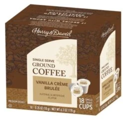 Harry & David Coffee Combo, Breakfast Blend, Vanilla Creme Brulee 2/18 Ct Boxes -Beverage Shop vanillacremebruclee
