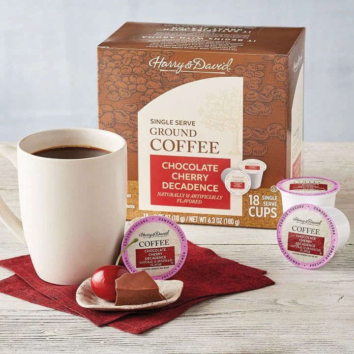 Harry & David Chocolate Cherry Decadence Single Serve Coffee, 4/18 Count 3 Harry & David Chocolate Cherry Decadence Single Serve Coffee, 4/18 Count - Image 3