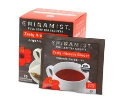 China Mist - Zesty Hibiscus Ginger Organic Black Full Leaf Tea Sachet, 4 Boxes 15 Count Each 6 China Mist - Zesty Hibiscus Ginger Organic Black Full Leaf Tea Sachet, 4 Boxes 15 Count Each -Beverage Shop zestyhibiscusginger teasachets box 730x616 1 1